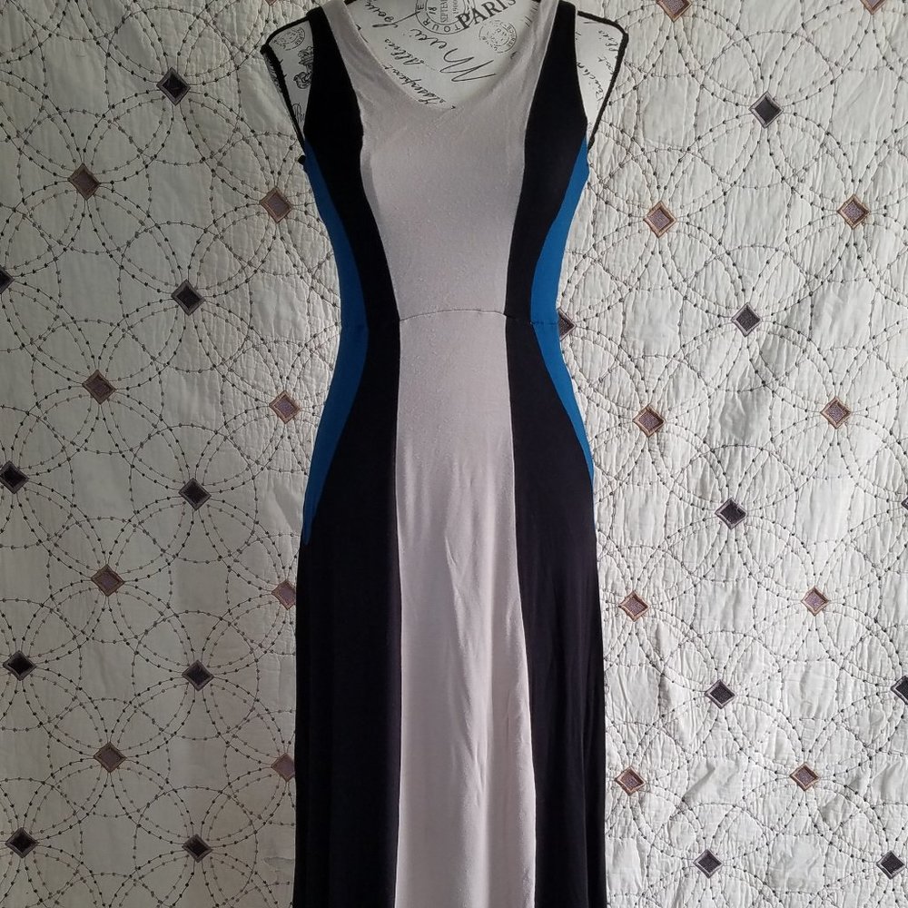 GUC Monteau Vertical Stripe Maxi Dress S